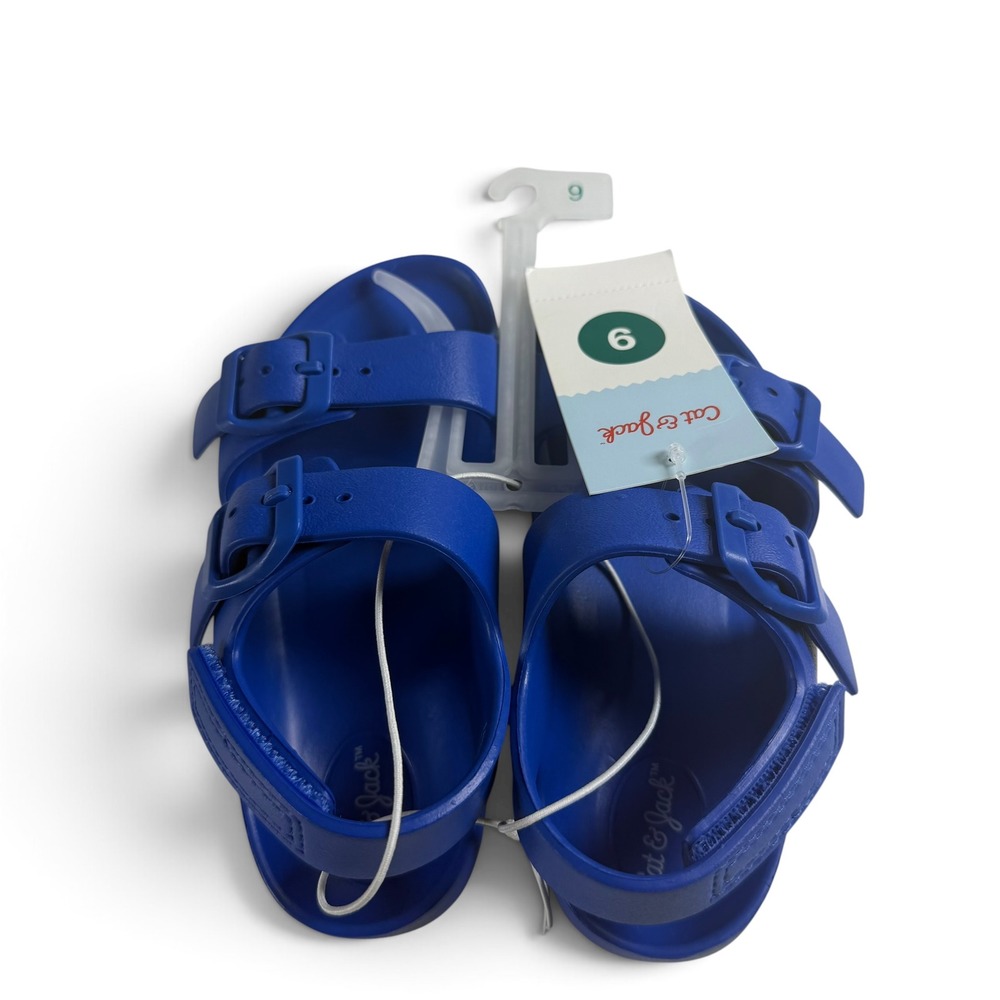 Cat & Jack Toddler Boys Ade Double Strap Sandals Royal Blue Size 9 NWT